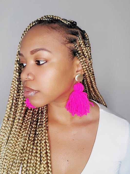 Neon Tassel Earrings