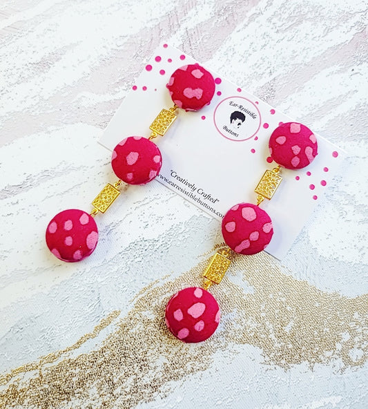 Freckle Me Pink Drop Buttons