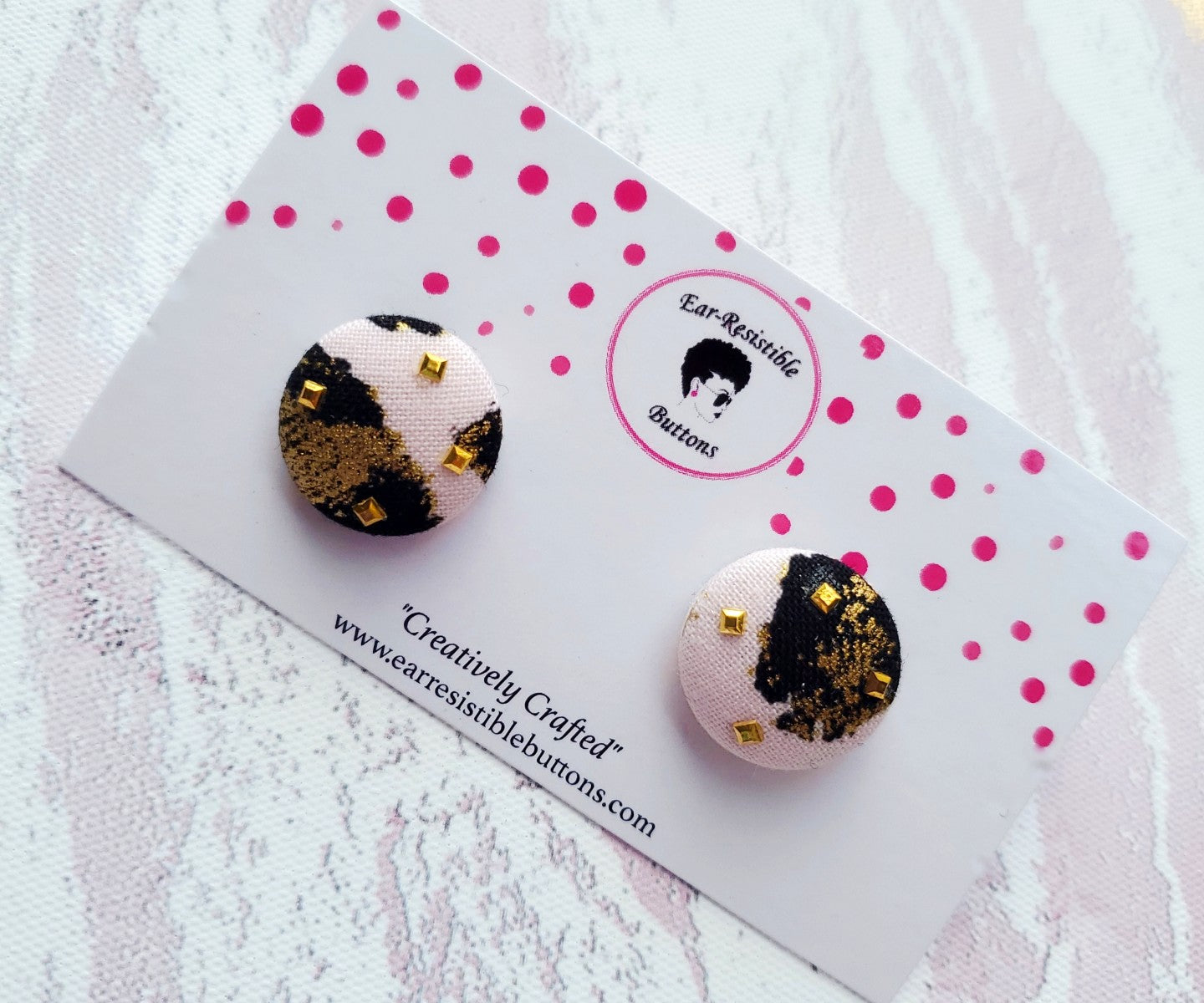 Pink Leopard Buttons