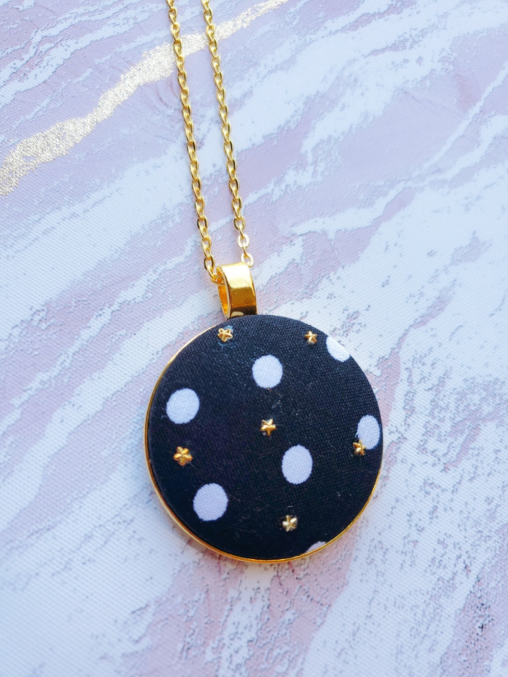 Starry Night Button Earring & Necklace Set