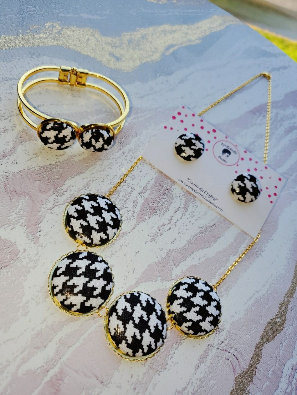 Houndstooth Jewelry Set